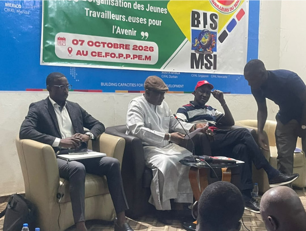 Journée mondiale du travail décent : Serigne Massamba Ndiaye appelle les jeunes travailleurs à se mobiliser pour défendre leur avenir Journée mondiale du travail décent : Serigne Massamba Ndiaye appelle les jeunes travailleurs à se mobiliser pour défendre leur avenir