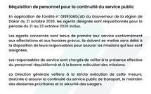 Continuité du service public : Le Gouverneur de Dakar ordonne la réquisition des agents de Dakar Dem Dikk